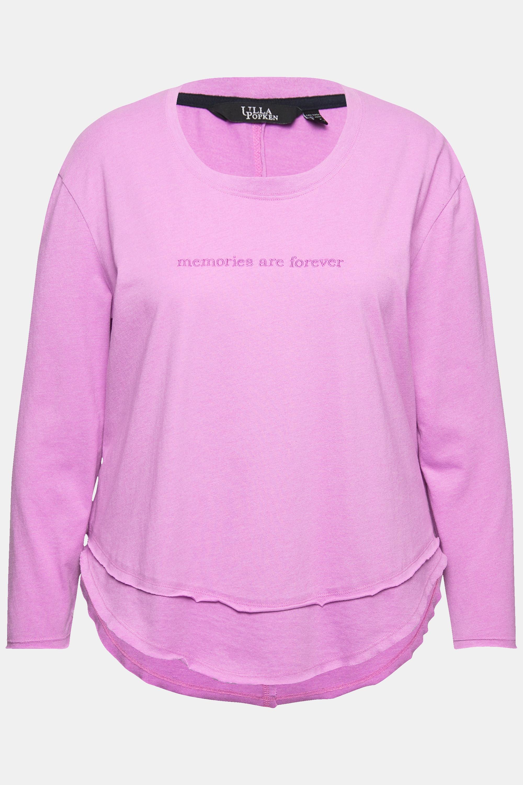 Ulla Popken Maglia Maniche Lunghe Scollo Rotondo Effetto Stratificato  