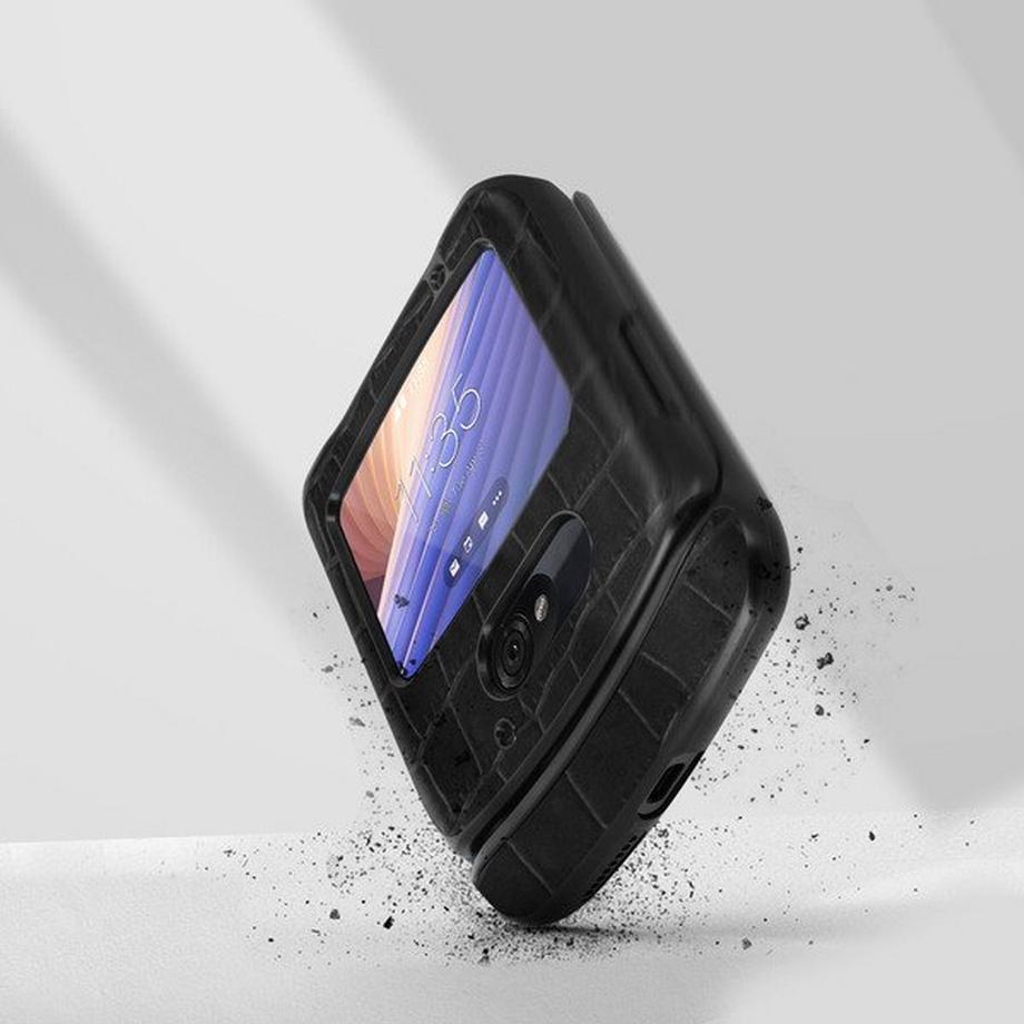 Avizar  Coque Motorola Razr 5G Effet Croco Noir 