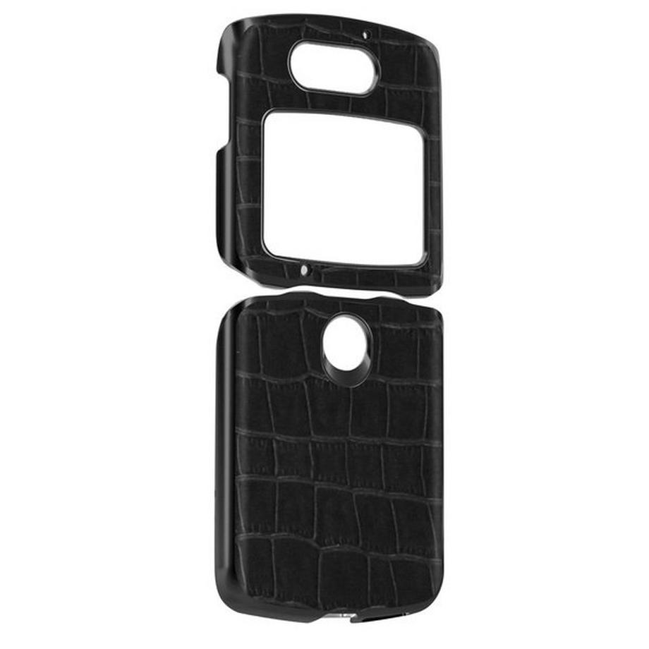 Avizar  Coque Motorola Razr 5G Effet Croco Noir 