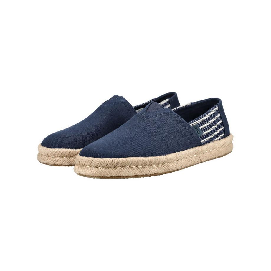 TOMS Chaussures Slip-On Espadrilles en Toile Bleu Marine  