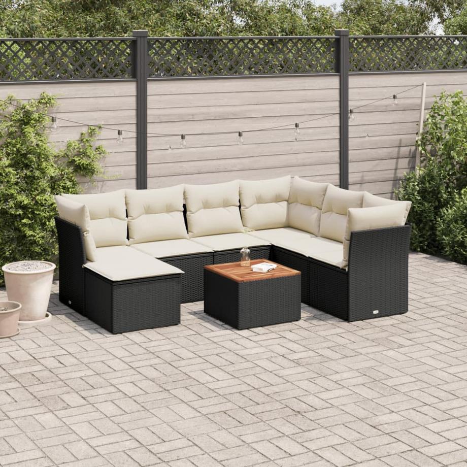 VidaXL set divano da giardino Polirattan  