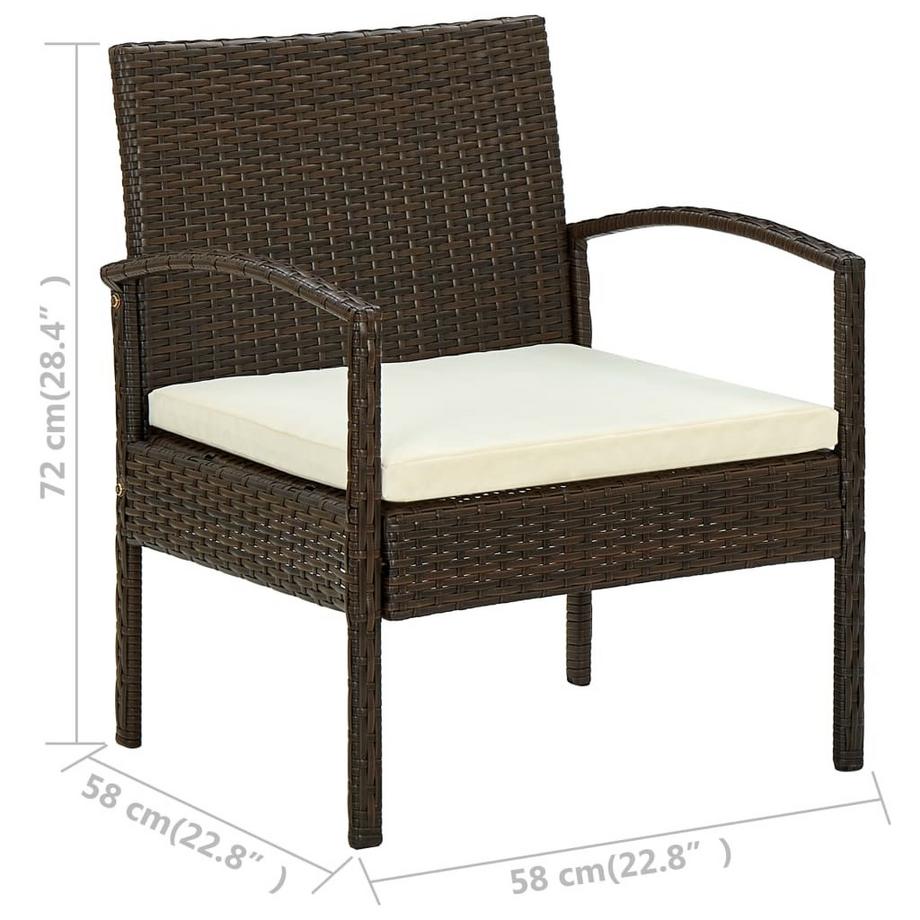 VidaXL Sessel poly-rattan  