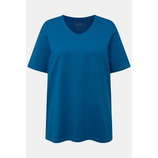 Ulla Popken  T-Shirt, A-Linie, V-Ausschnitt, Halbarm 