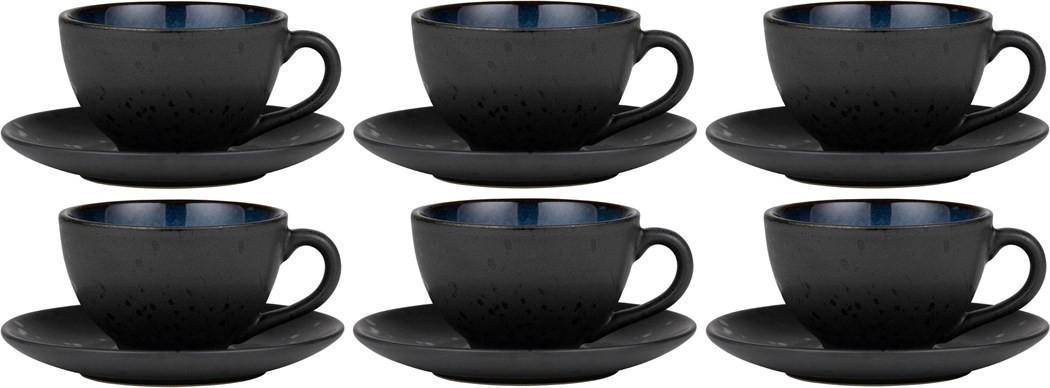 Bitz Kaffeetasse 240 ml, 6 Stück, SchwarzDunkel  