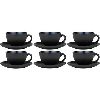 Bitz Kaffeetasse 240 ml, 6 Stück, SchwarzDunkel  