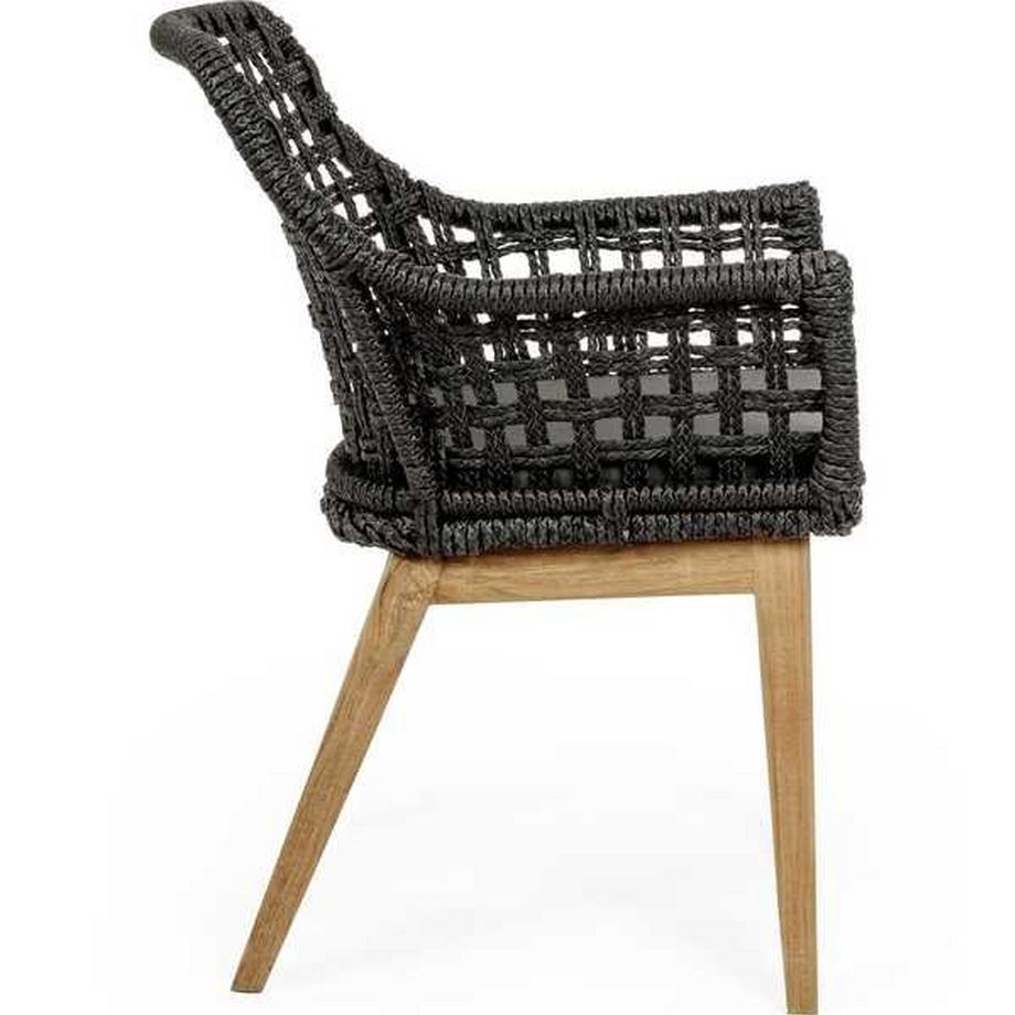 mutoni Fauteuil avec coussin Madison noir  
