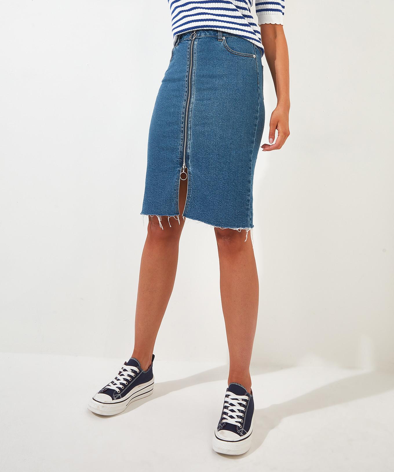 Joe Browns  Midi-Denimrock in heller Waschung 