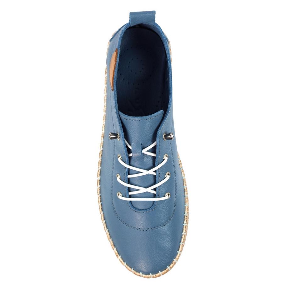 Lunar Evie Leder Keil Espadrille Schuhe  