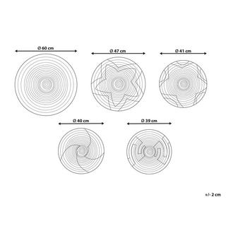 Beliani Lot de décorations suspendues en Herbier marin Rétro PARORE  