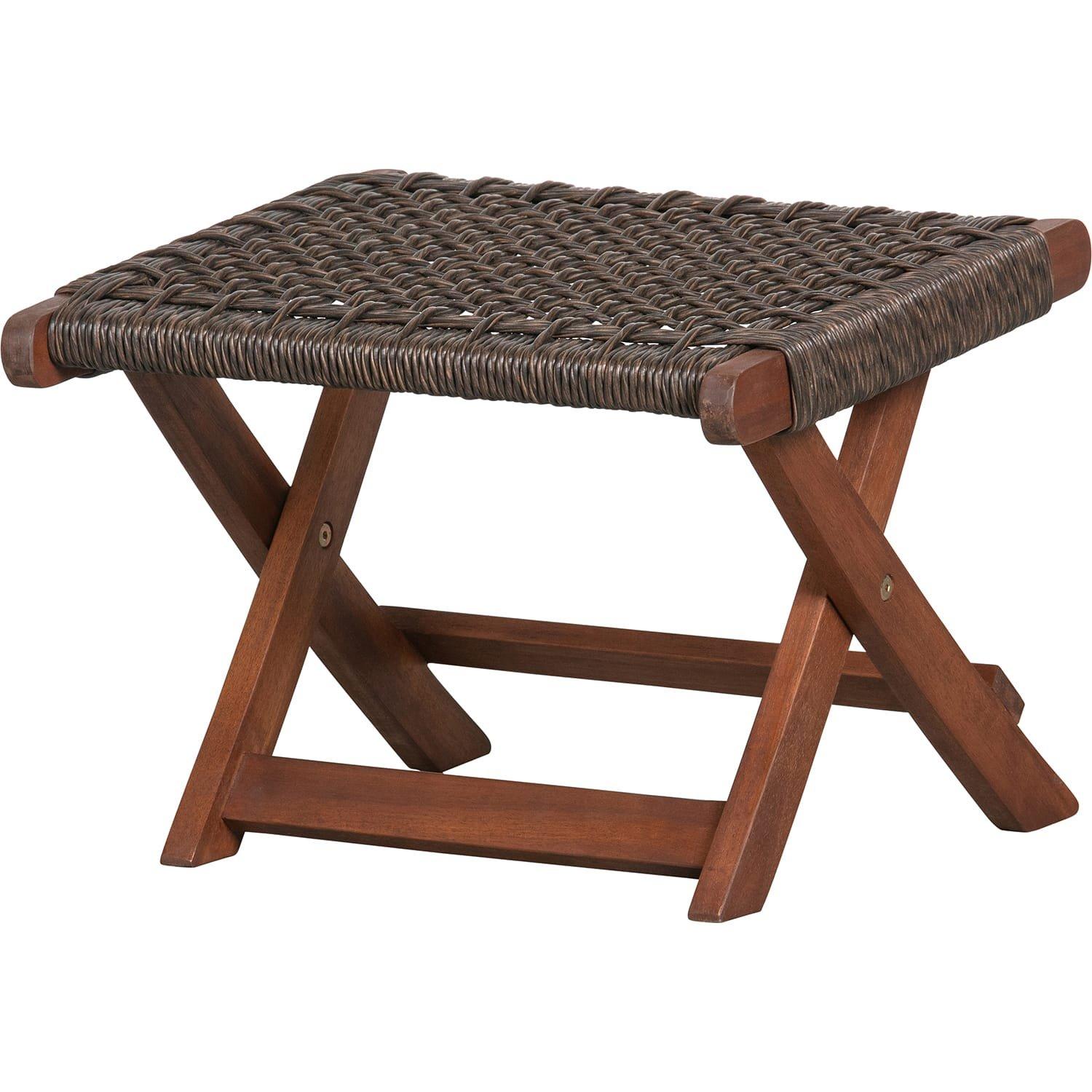 mutoni Tabouret Lois Rhombus, bois brun foncé  