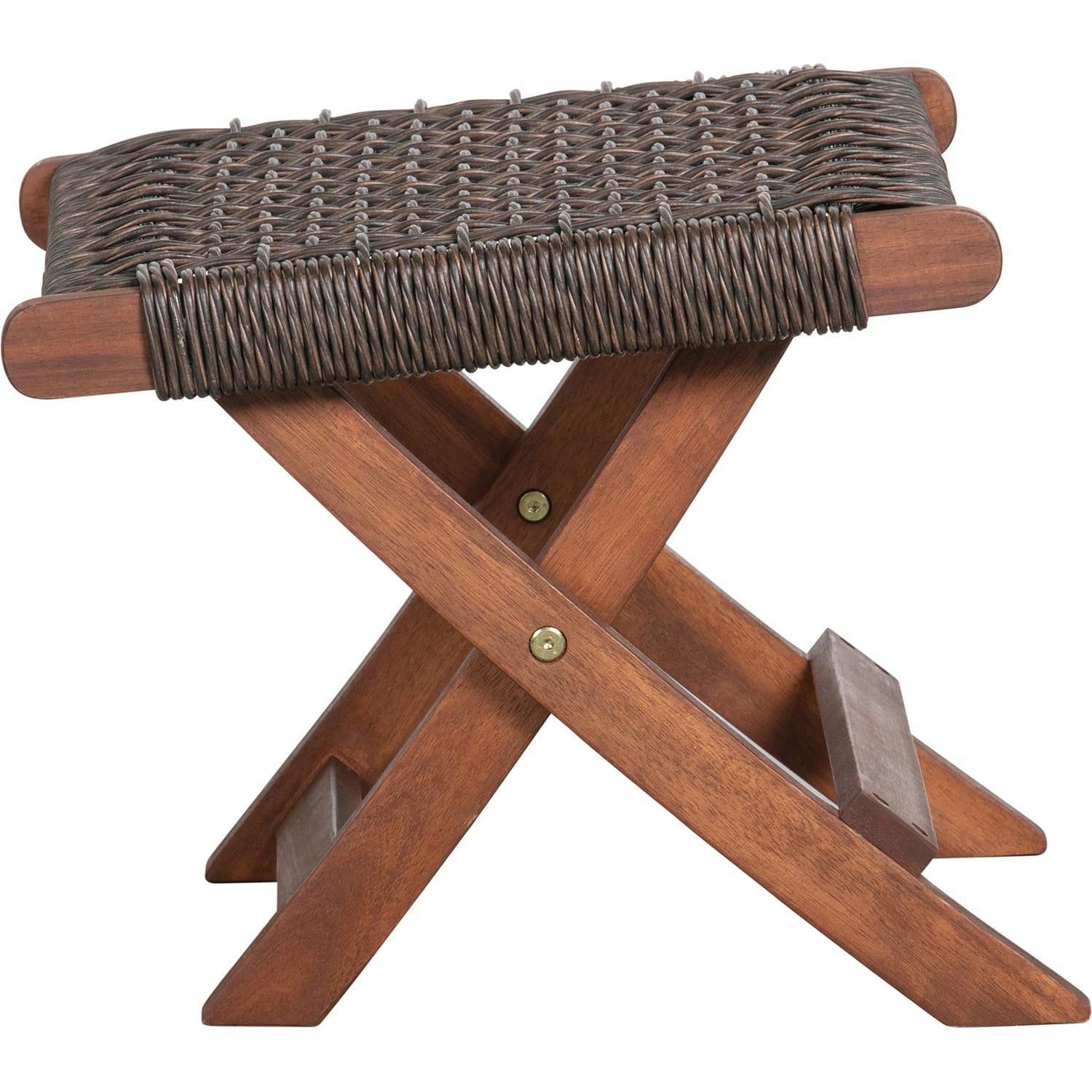 mutoni Tabouret Lois Rhombus, bois brun foncé  