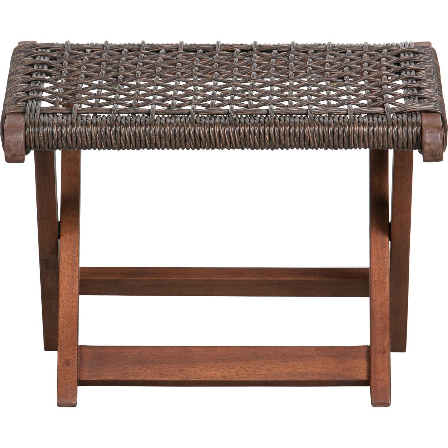 mutoni Tabouret Lois Rhombus, bois brun foncé  