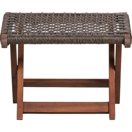 mutoni Tabouret Lois Rhombus, bois brun foncé  