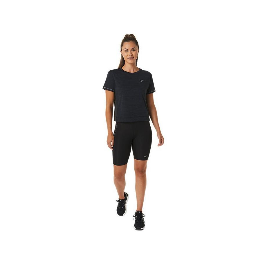 asics  T-shirt donna crop top Asics Race 