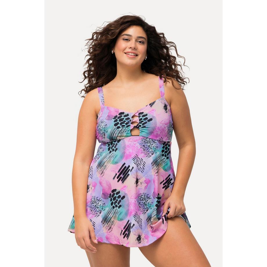 Ulla Popken Badekleid Keyhole Softcups Verstellbare Träger  