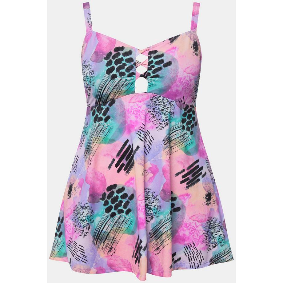 Ulla Popken Badekleid Keyhole Softcups Verstellbare Träger  