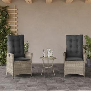 VidaXL Chaise de jardin inclinable rotin synthétique  