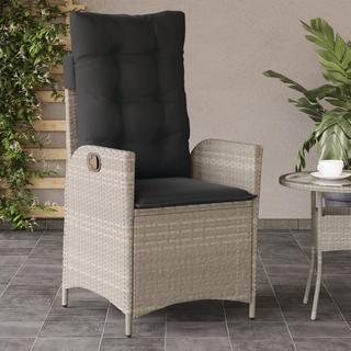 VidaXL Chaise de jardin inclinable rotin synthétique  