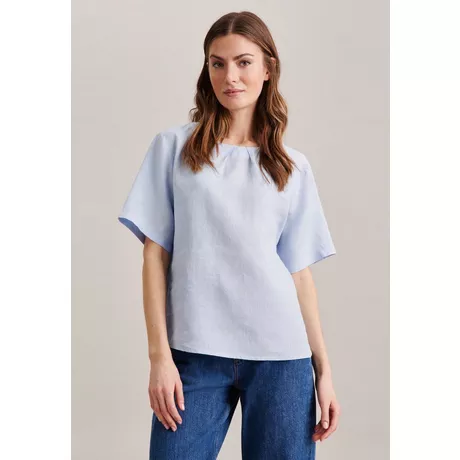 Seidensticker  Shirtbluse Uni Kurzarm Rundhals 