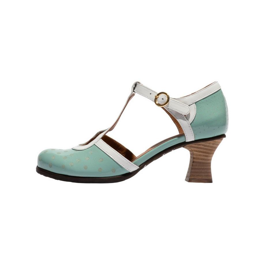FLY London Pumps con cinturino a T motivo pois  