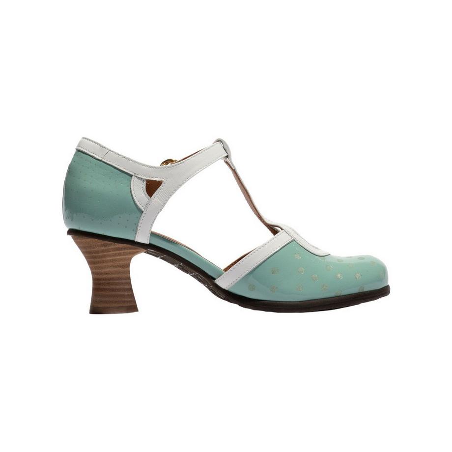 FLY London Pumps con cinturino a T motivo pois  