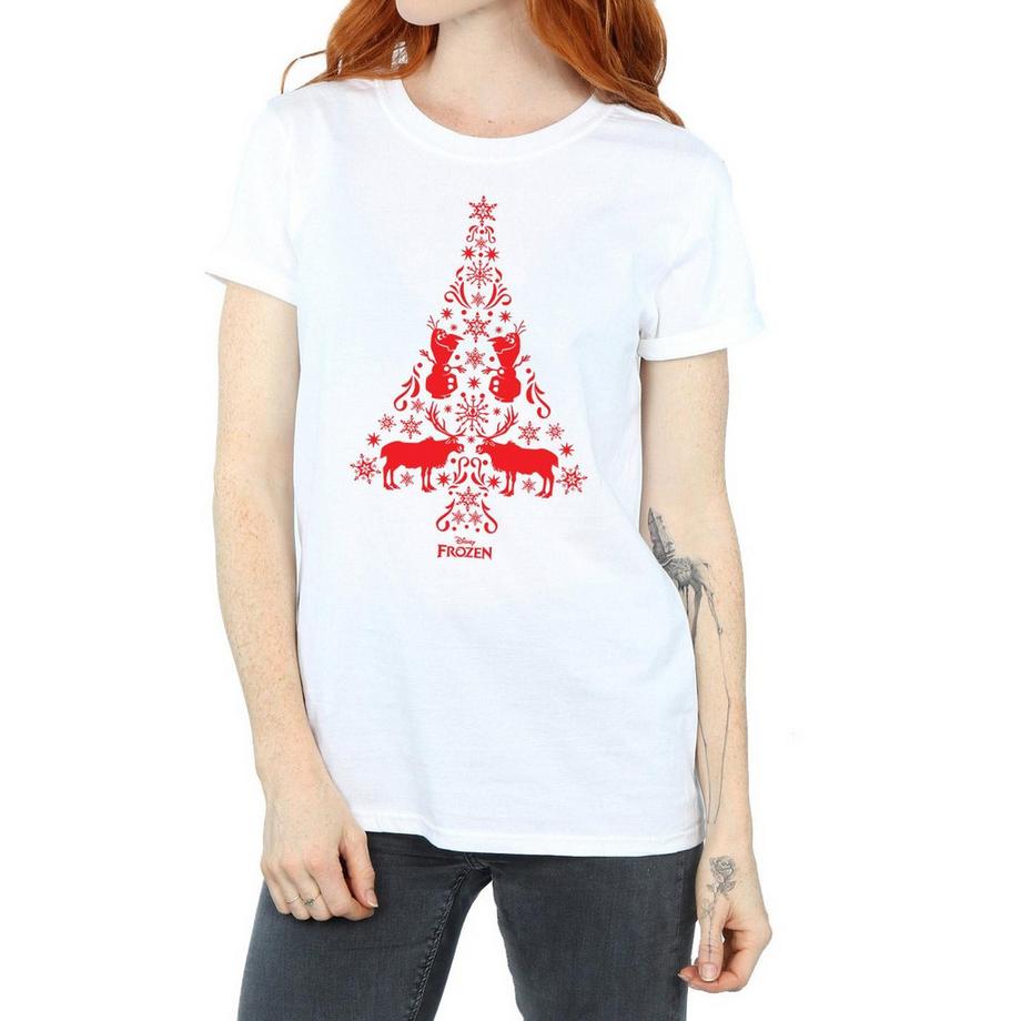 Disney Frozen Weihnachtsbaum Print T-Shirt  