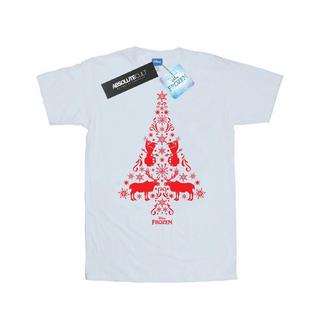 Disney Frozen T-Shirt Stampa Albero di Natale  