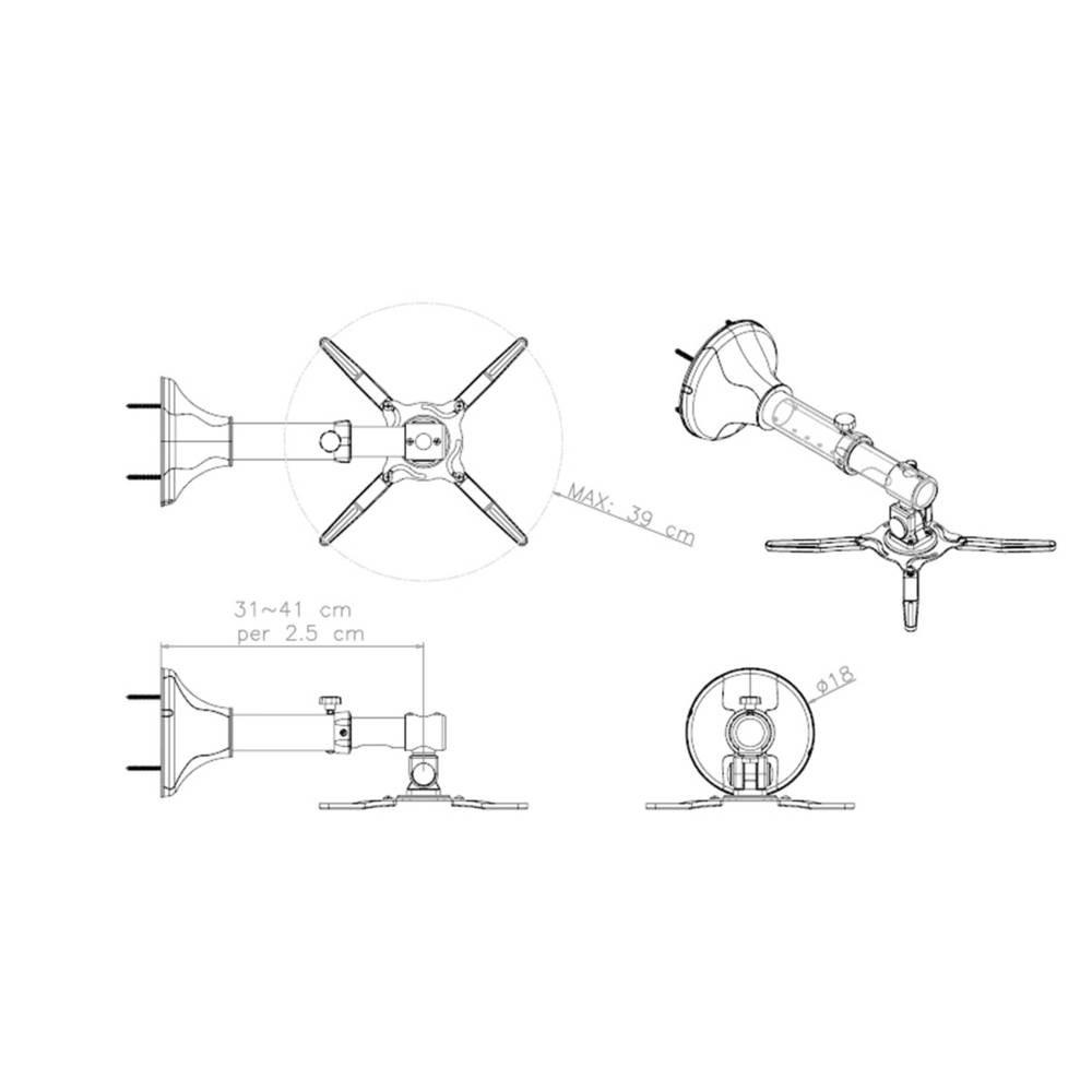 Neomounts by Newstar  Support mural pour vidéoprojecteur NewStar 