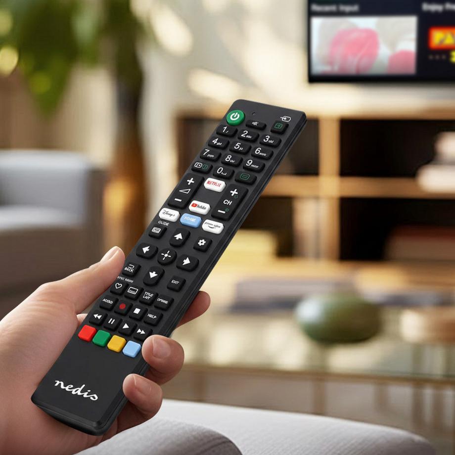 Nedis  Remote de remplacement | Convient pour: Sony | Fixé | 1 appareil | Amazon Prime / Disney + Button / Netflix Button / Bouton YouTube | Infrarouge | Noir 