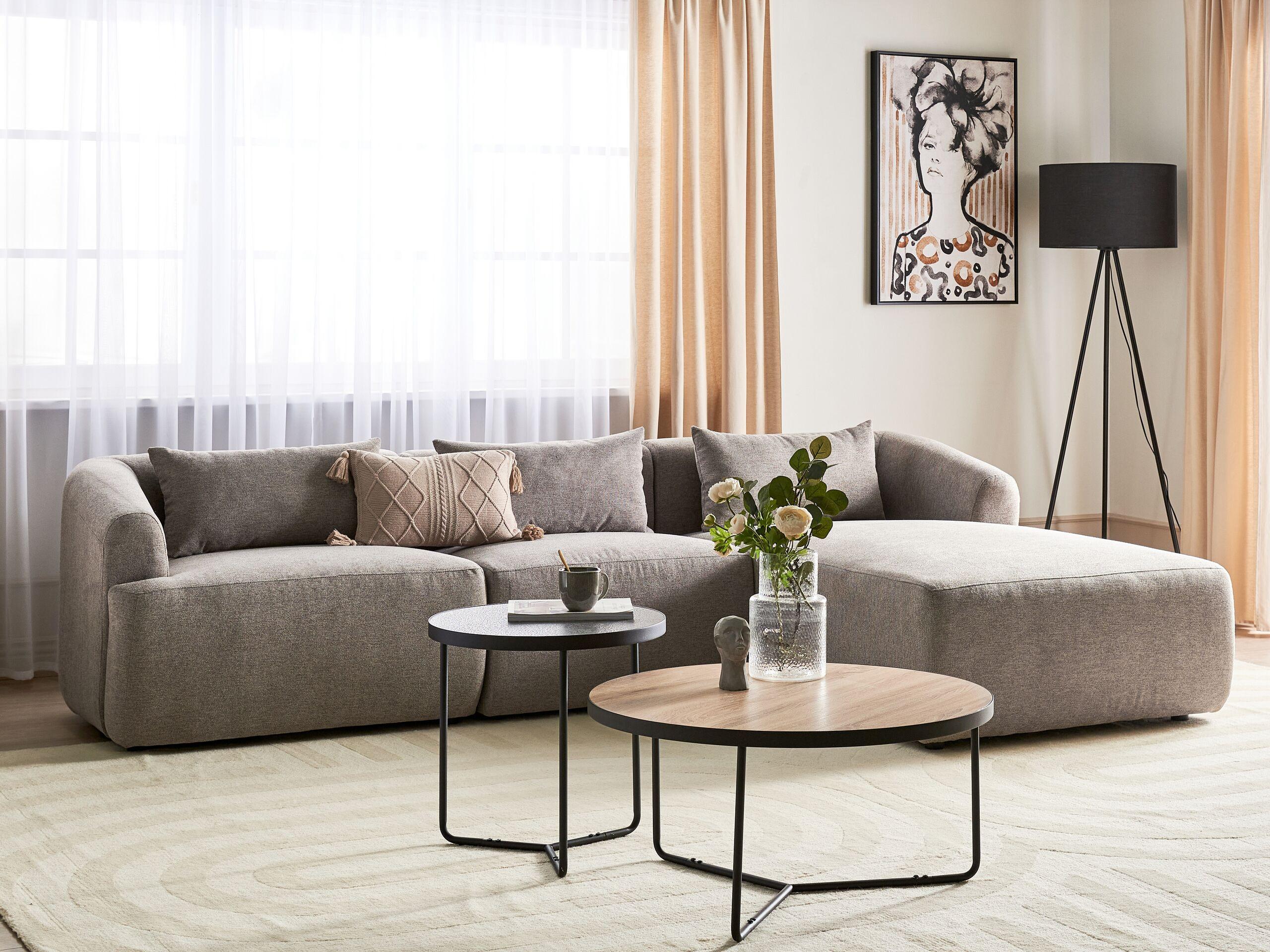 Beliani Ecksofa aus Polyester Modern SVANSELE  