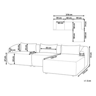 Beliani Ecksofa aus Polyester Modern SVANSELE  