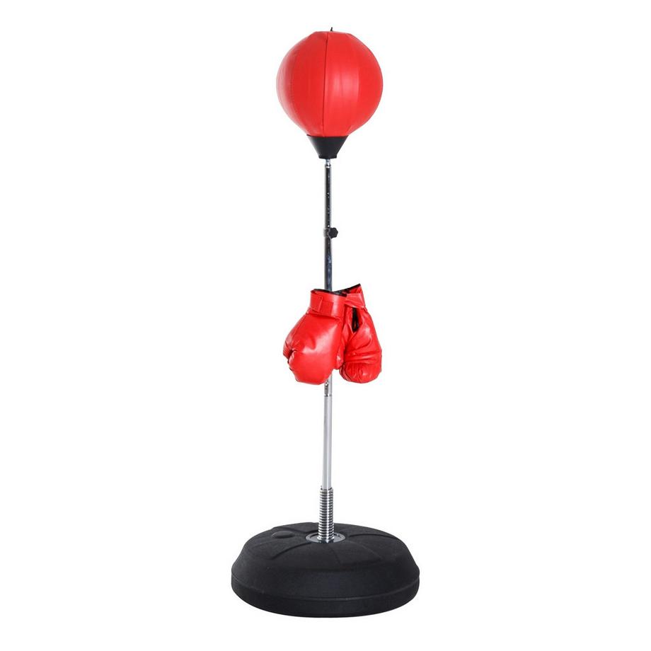 Boxsack, 1,26-1,44 m Boxständer mit Handschuhe, Punchingball, höhenverstellbar Standboxball, Standboxtrainer für Boxing, Kunstleder