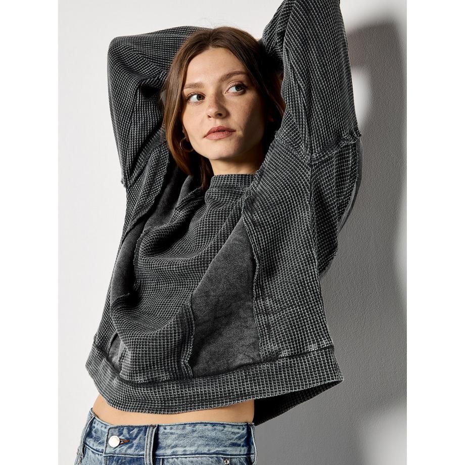 APRICOT Sweatshirt à empiècements gaufrés  