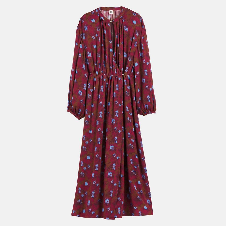 La Redoute Collections Robe longue imprimé floral à manches longues et col rond  