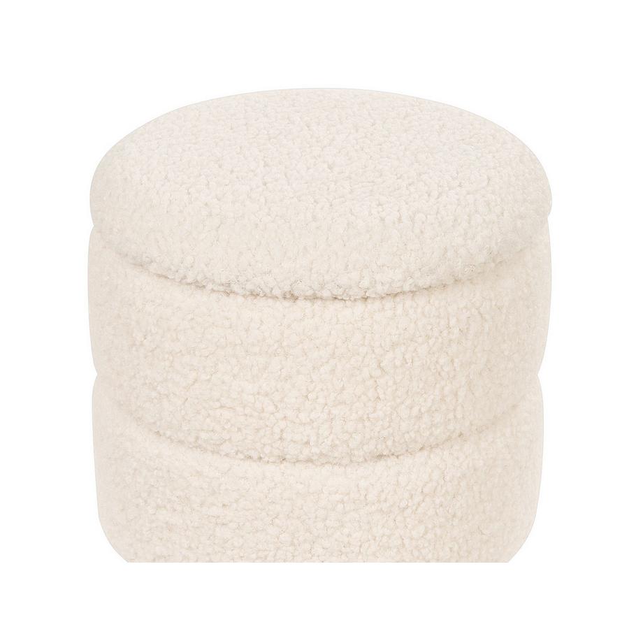 Beliani Pouf de rangement en Bouclé Glamour OGDEN  