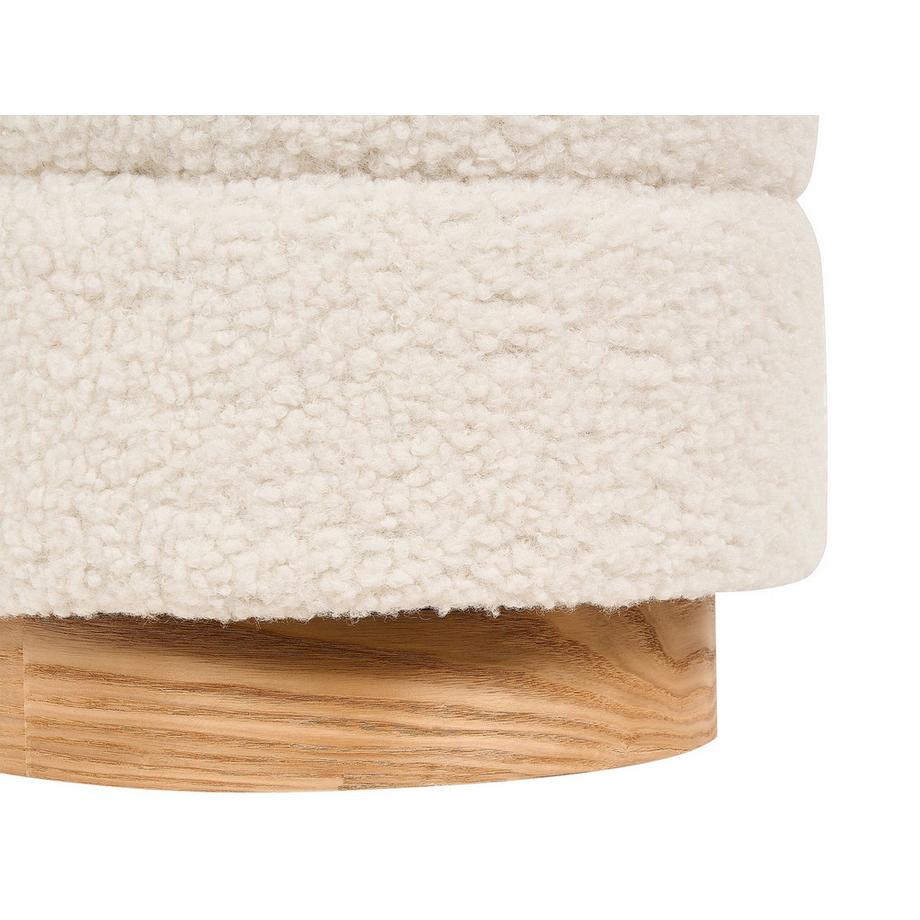 Beliani Pouf de rangement en Bouclé Glamour OGDEN  