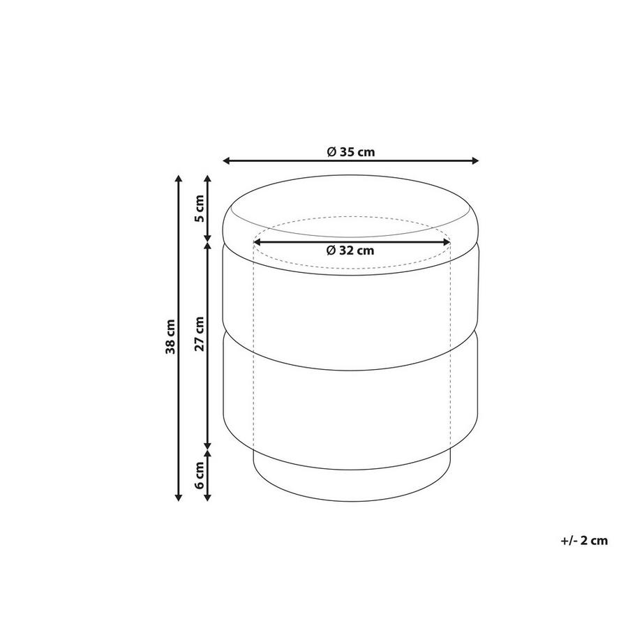 Beliani Pouf de rangement en Bouclé Glamour OGDEN  