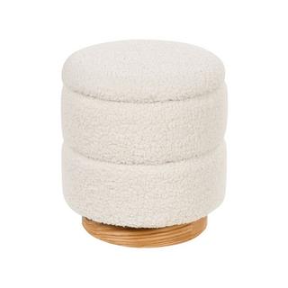 Beliani Pouf en Fourrure synthétique Glamour OGDEN  