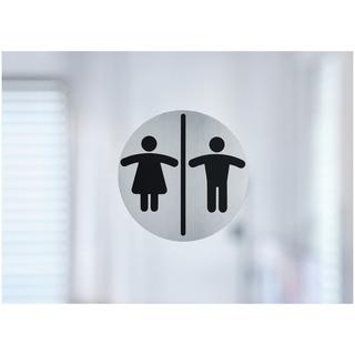 diaqua Türschild Mann + Frau matt gebürstet  