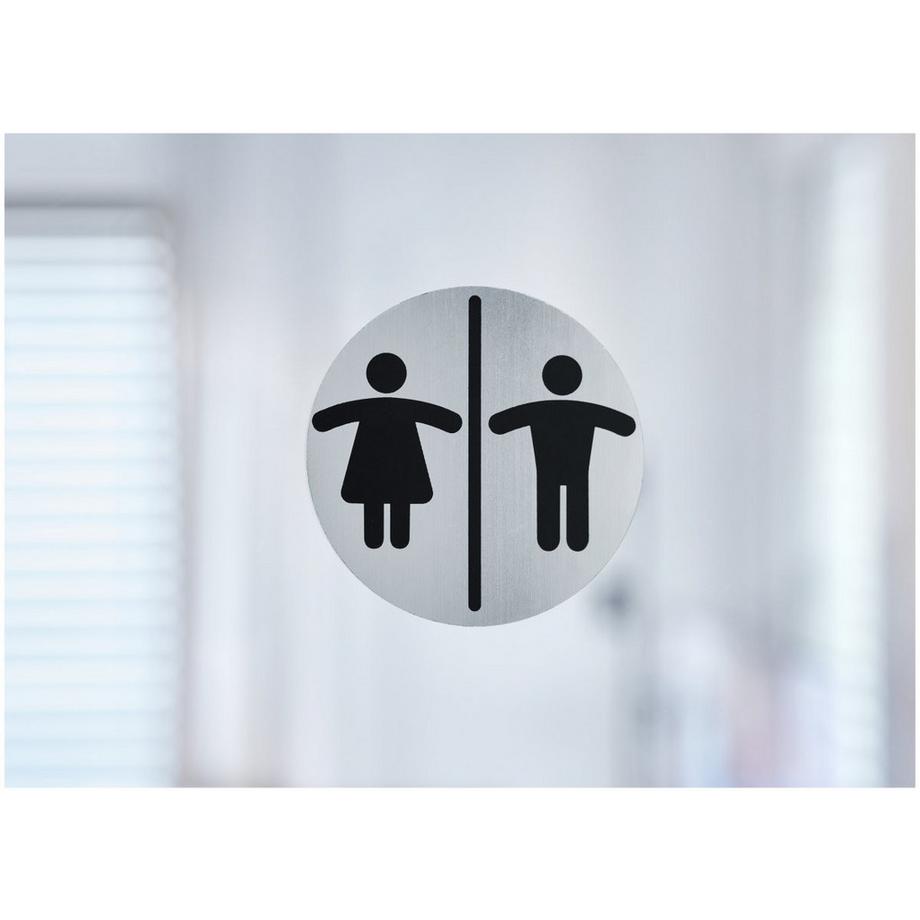 diaqua Türschild Mann + Frau matt gebürstet  