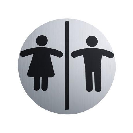 diaqua Türschild Mann + Frau matt gebürstet  