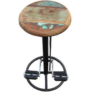 mutoni Tabouret de bar avec chaîne de vélo et pédales  