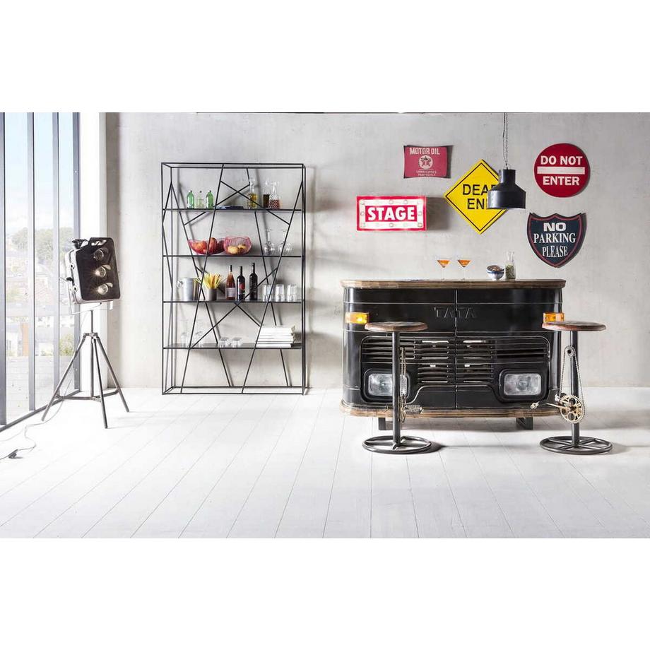 mutoni Barhocker mit Fahrradkette und Pedalen  