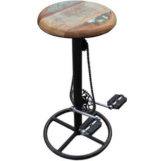 mutoni Tabouret de bar avec chaîne de vélo et pédales  