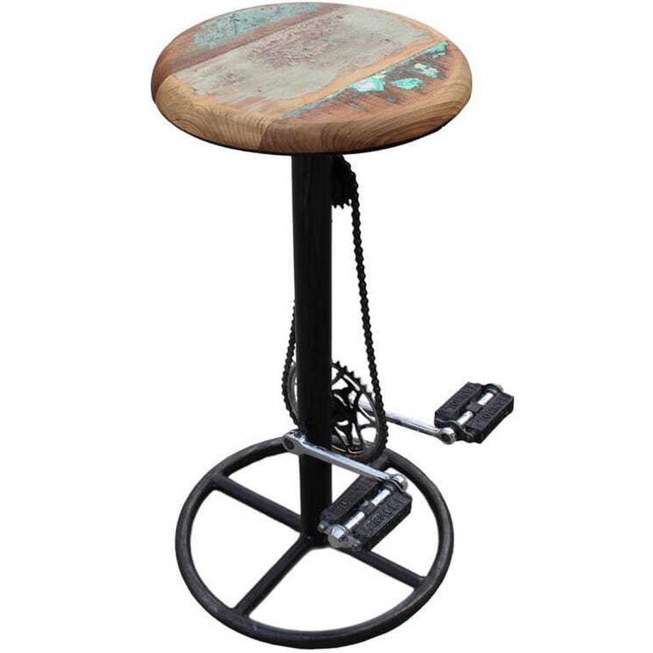 mutoni Barhocker mit Fahrradkette und Pedalen  