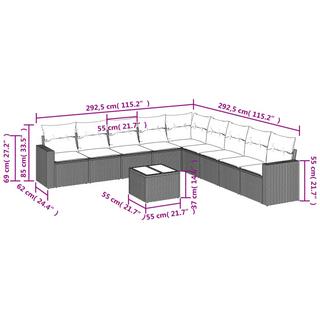 VidaXL Garten sofagarnitur poly-rattan  