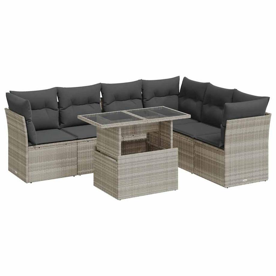 set di divani da giardino Polirattan