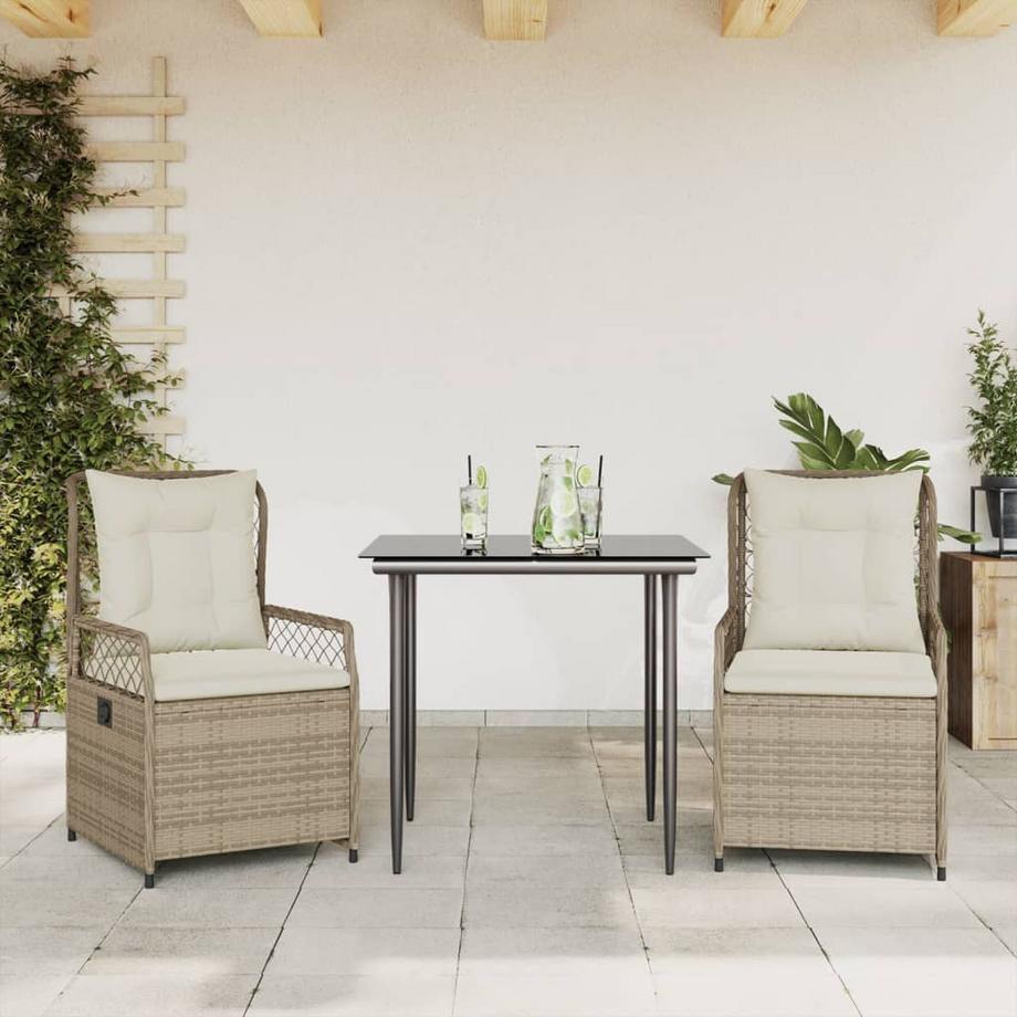 VidaXL set da pranzo da giardino Polirattan  