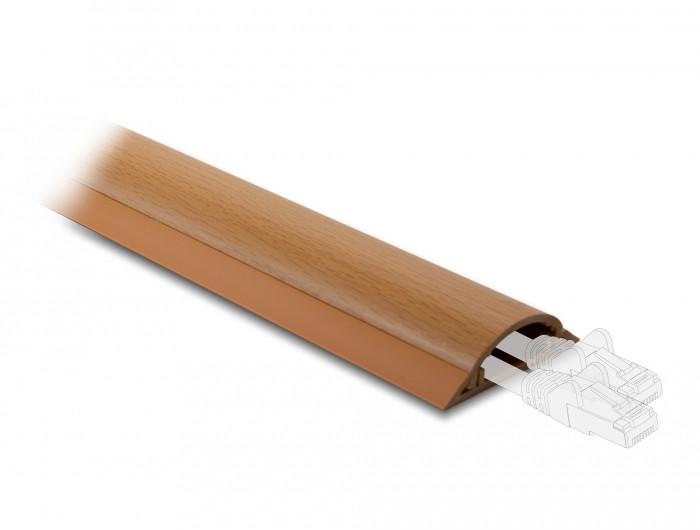 DeLock  Canal à câble  auto-adhésif, aspect bois 