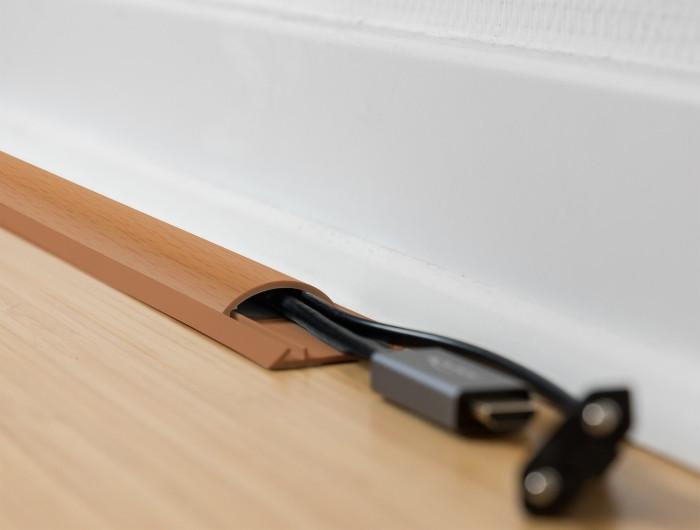 DeLock  Canal à câble  auto-adhésif, aspect bois 